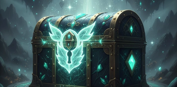 Bet4Star glowing treasure chest with neon emblem